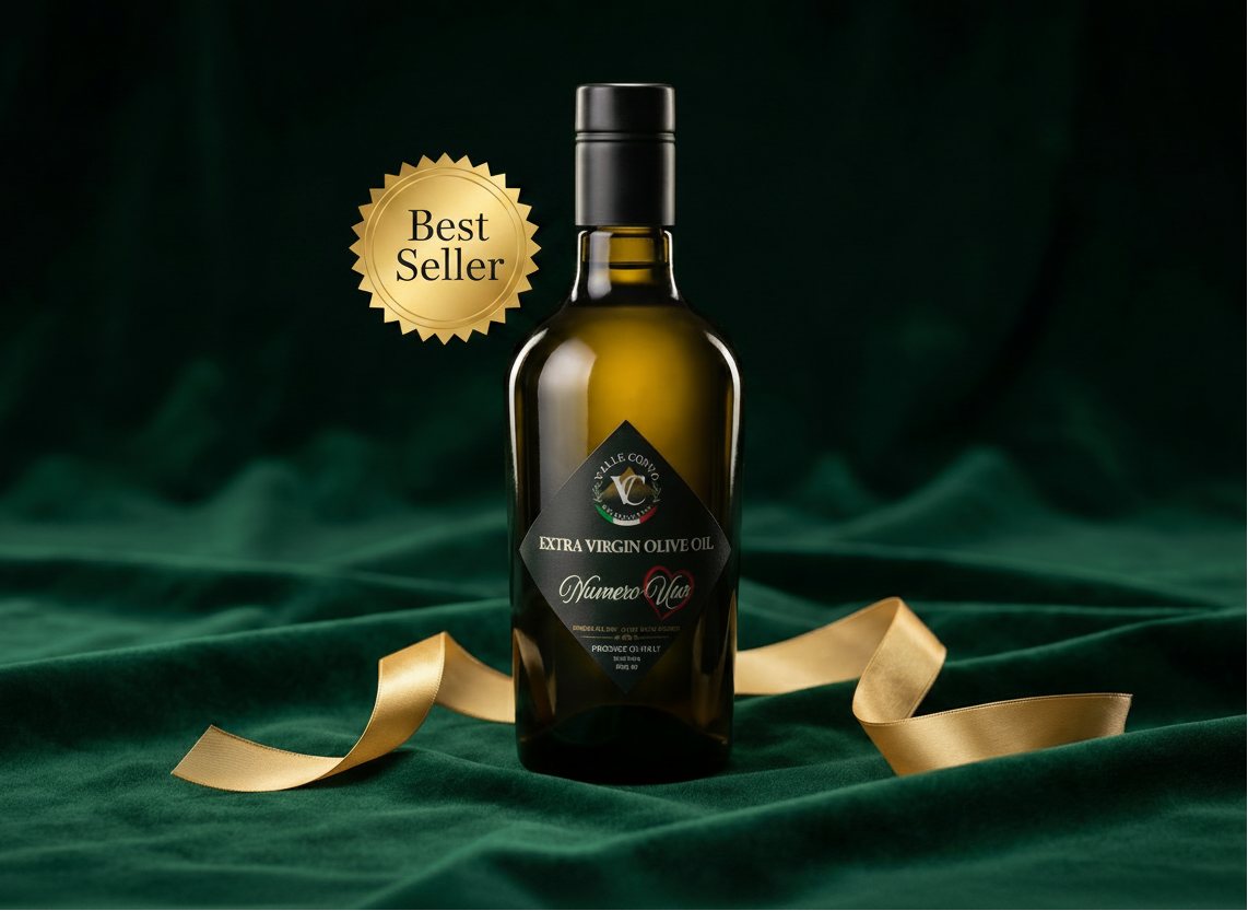 Unfiltered - 500 ml - 16.9 FL Oz - Valle Corvo - Polyphenol Rich - Extra Virgin Olive Oil - Single Estate - First Cold Pressed