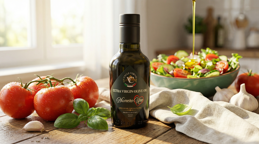 Filtered - 250 ml - 8.5 FL Oz - Valle Corvo - Polyphenol Rich - Extra Virgin Olive Oil - Single Estate - First Cold Pressed